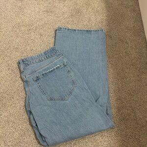 Hollister Light Blue Wide Leg Jeans